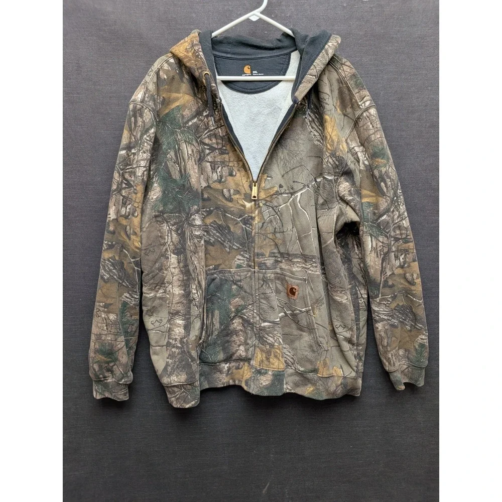 Carhartt Hoodie Jacket Camo Realtree Full Zip Original Fit K289-977 Men's 2XL - Picture 1 of 6